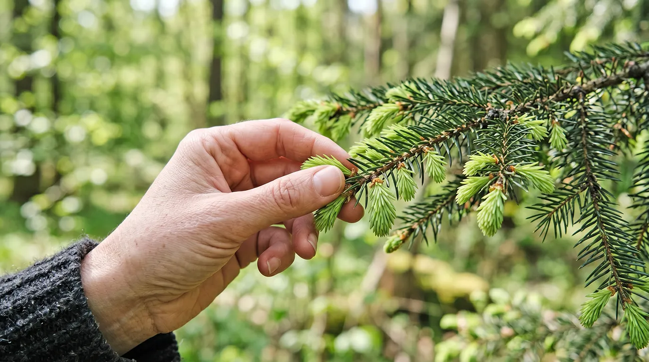 Branje smrekovih vršaka