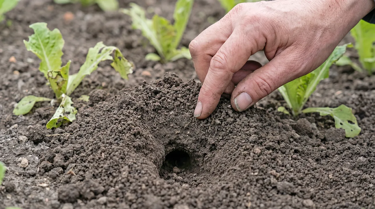 Znakovi rovca u vrtu