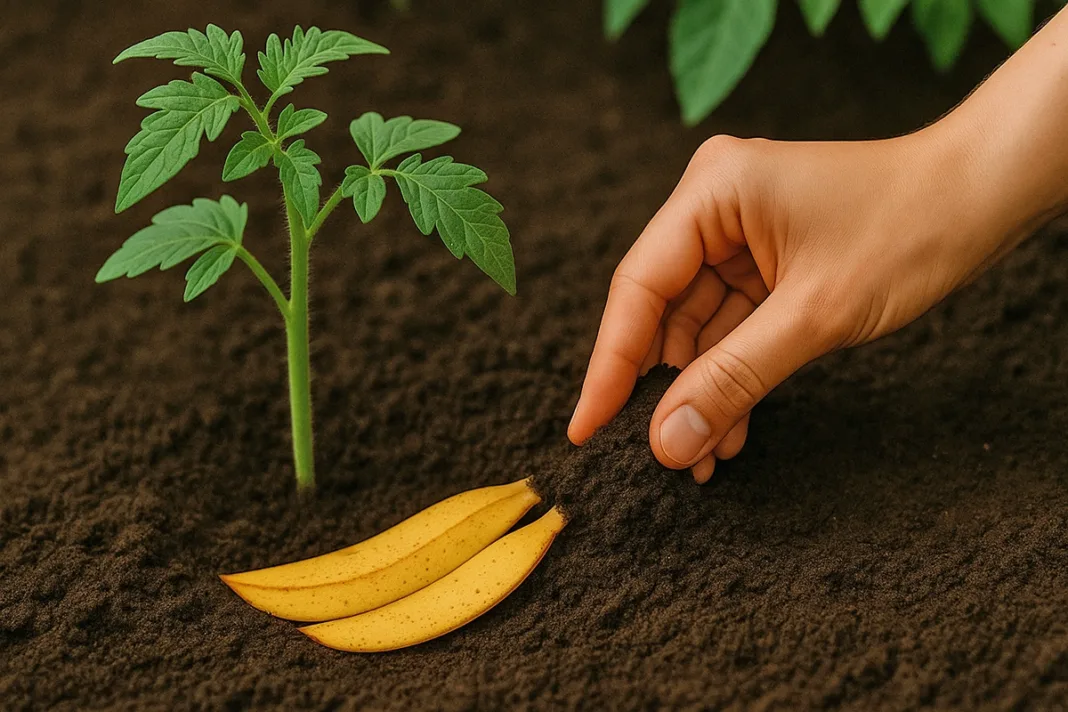 5 neverjetnih načinov uporabe bananinih olupkov na vrtu