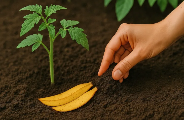 5 neverjetnih načinov uporabe bananinih olupkov na vrtu