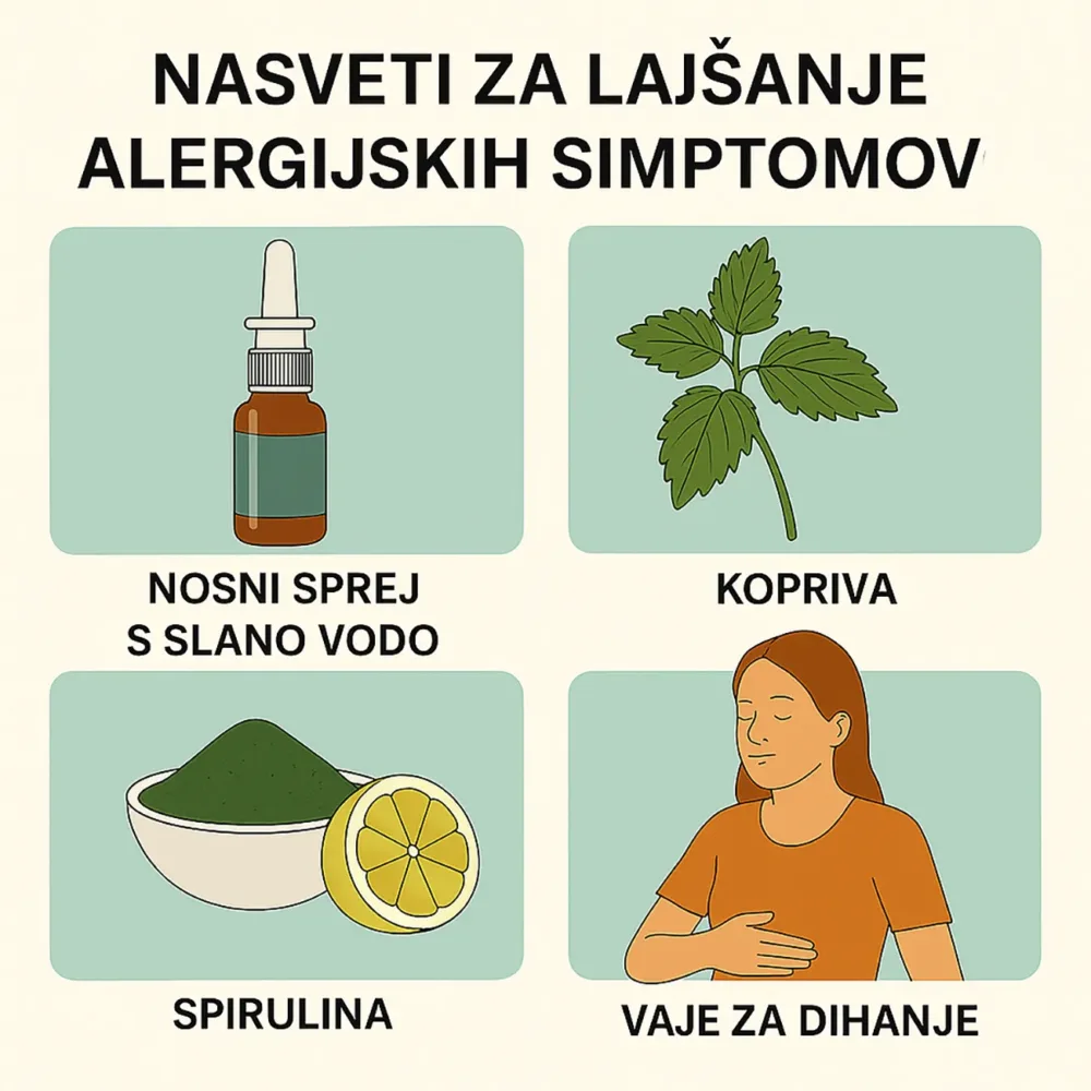 Infografika nasveti za lajsanje Alergijskih simptomov Infografika nasveti za lajsanje Alergijskih simptomov