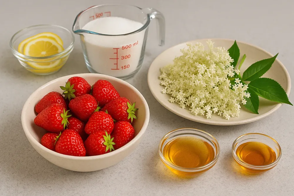 Sestavine za bezgov sirup z jagodami Sestavine za bezgov sirup z jagodami
