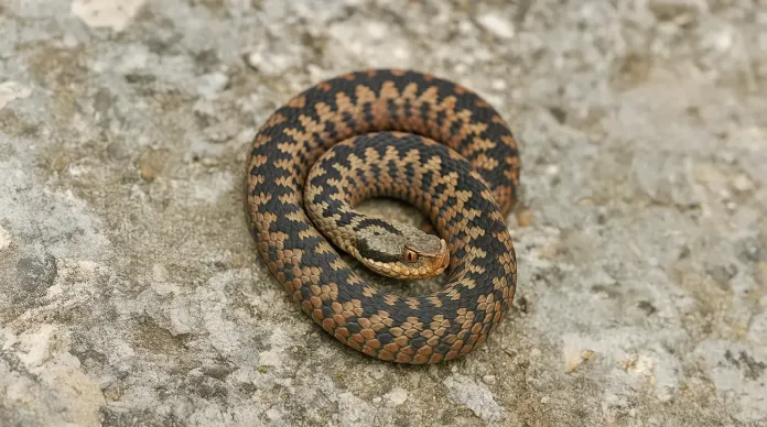 hibridno križanje dveh različnih vrst strupenih kač – običajnega gada (Vipera berus) in modrasa (Vipera ammodytes)