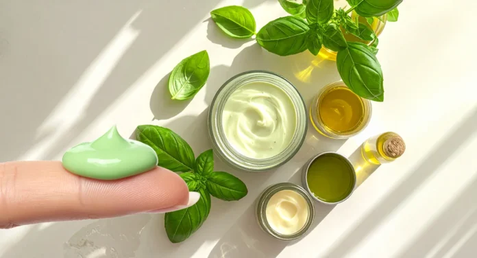 Naravna krema iz bazilike in konopljinega olja – skrivnost za mladosten sijaj kože