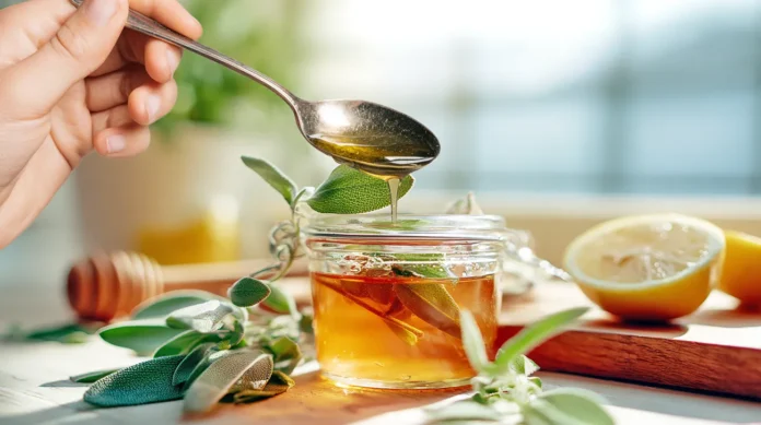 Sirup za grlo z žajbljem in medom - Naravni recept, ki odlično pomiri draženje