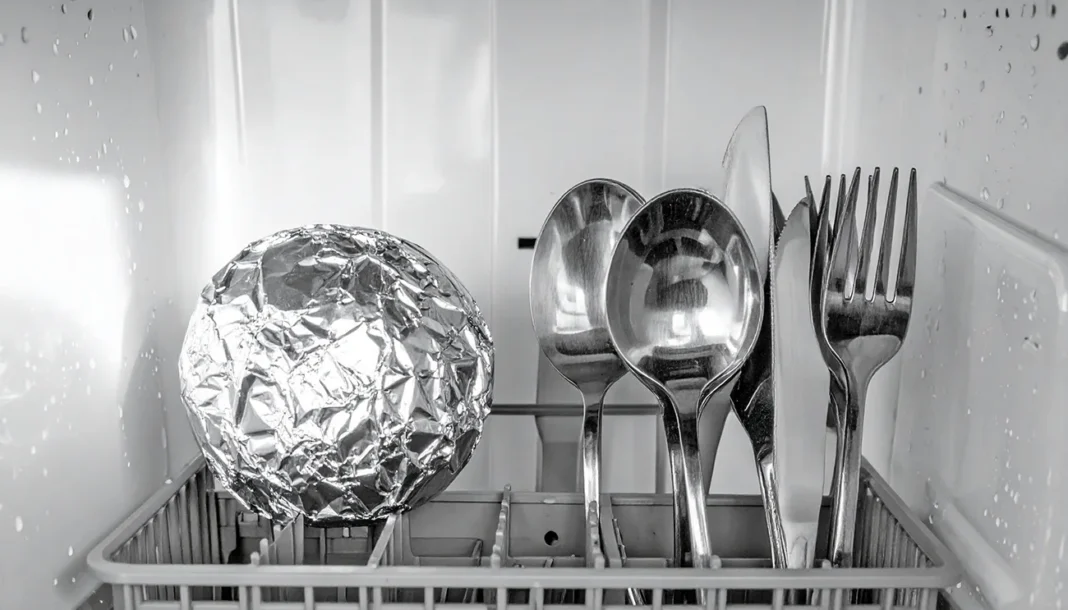 Zakaj nekateri ljudje v pomivalni stroj pred pranjem dajo kroglo iz aluminijaste folije