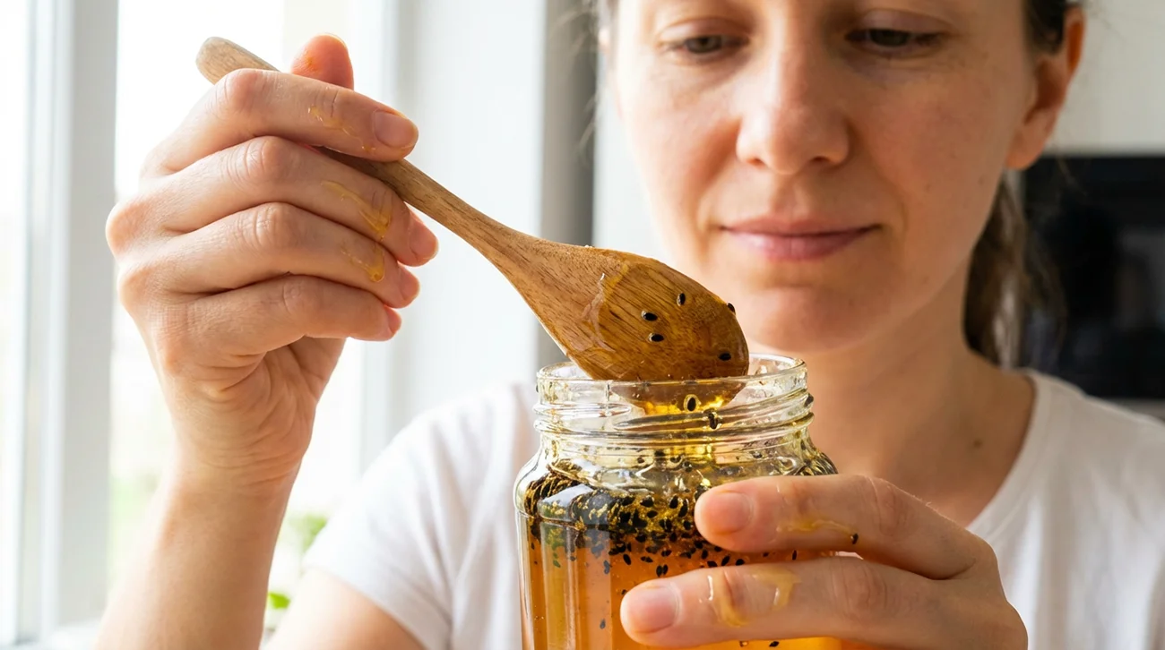 Črna kumina z medom: Jutranji tonik za odpornost, prebavo in manj utrujenosti