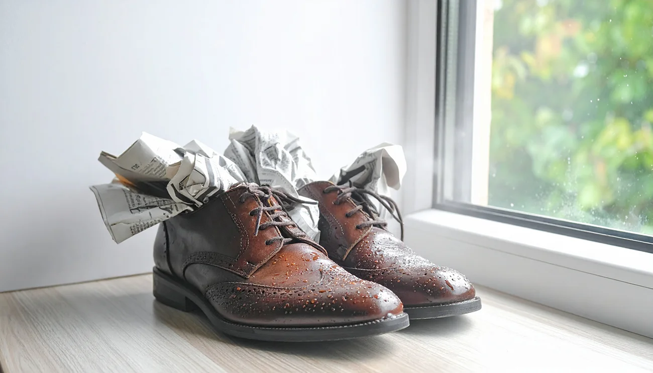 Najhitrejši način za sušenje čevljev po dežju brez radiatorja (trik, ki ga poznajo čevljarji)