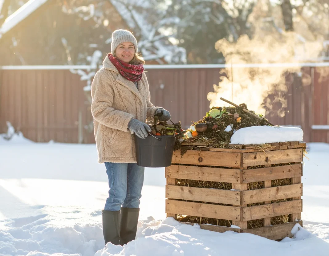 Vam je kompost zamrznil Tako lahko pozimi še vedno koristno uporabite kuhinjske ostanke