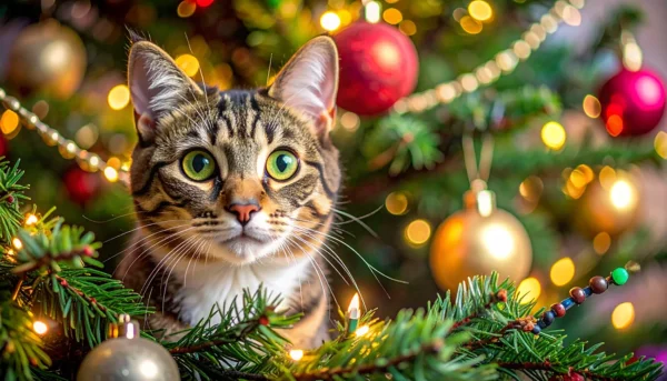 Kako zascititi bozicno drevo pred macko Kako zaščititi božično drevo pred mačko – Preverjeni triki, ki delujejo