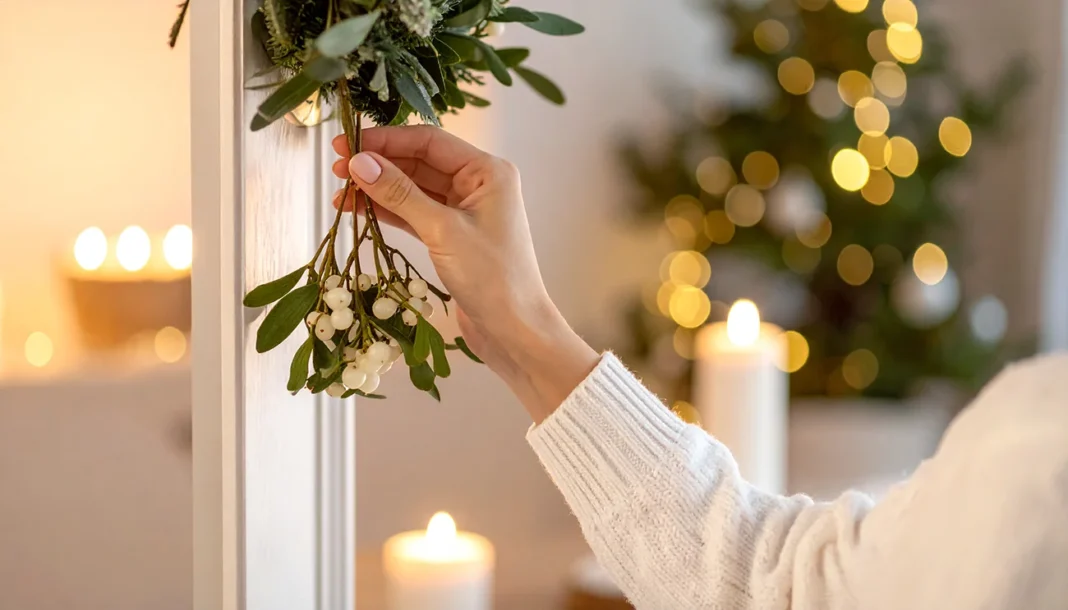 Zakaj ljudje decembra obešajo belo omelo nad vrata