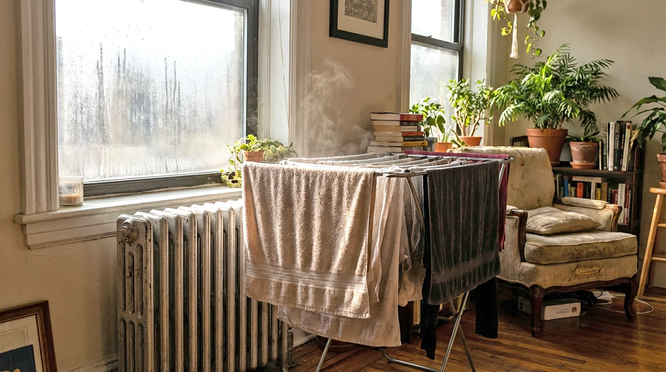 Zakaj radiator ni vedno najboljše mesto za sušenje perila?