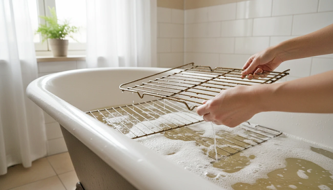 Kako z najmanj truda očistiti rešetke pečice?