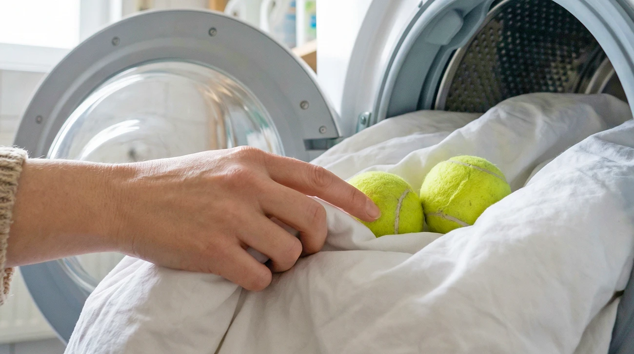 Zakaj nekateri perejo odeje skupaj s teniškimi žogicami?