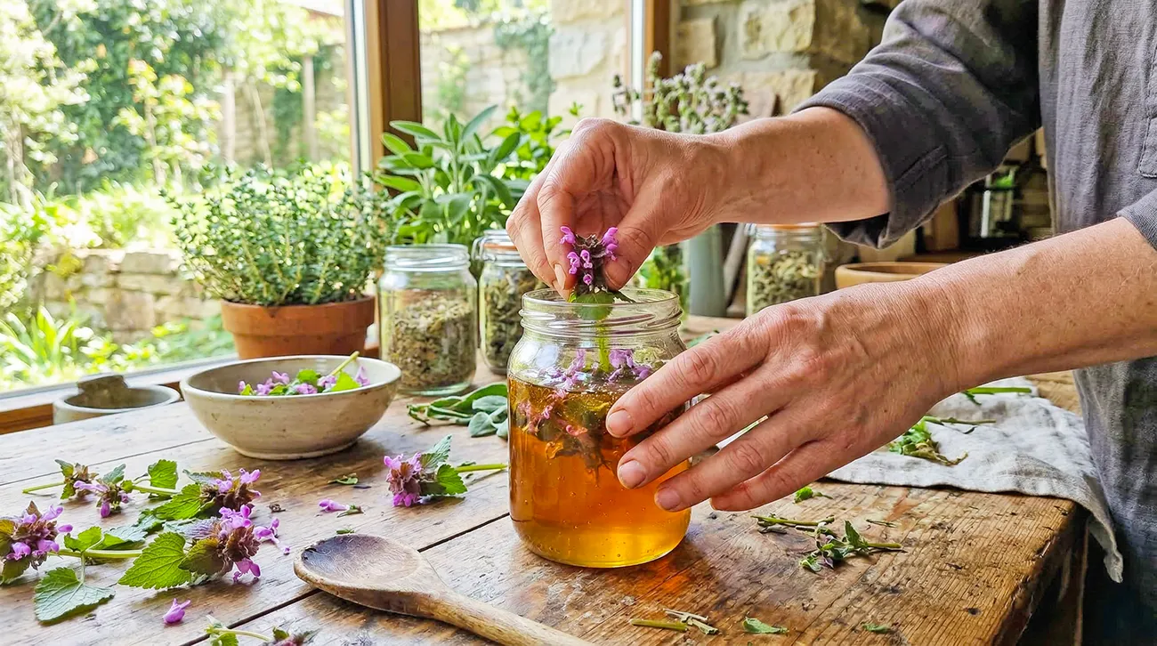 Pomladni med z mrtvo koprivo: Preprost domači pripravek za zdravje