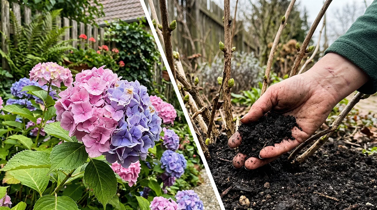 Spomladanska nega hortenzij za bujno cvetenje