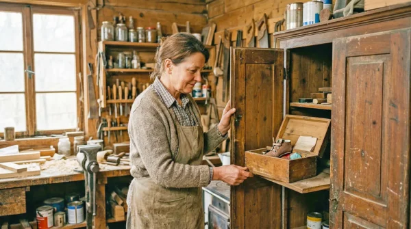 V dedkovi delavnici je bila ena omara vedno zaklenjena V dedkovi delavnici je bila ena omara vedno zaklenjena: V njej se je skrival spomin, ki ga ni nikoli omenil