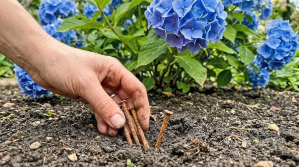 Zakaj nekateri vrtnarji zakopljejo žeblje pod hortenzije?