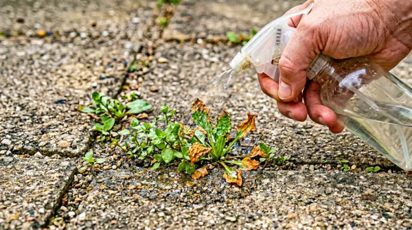 Domaci pripravek za unicevanje plevela in semen Naredite to zdaj – kasneje bo plevel med tlakovci skoraj nemogoče odstraniti