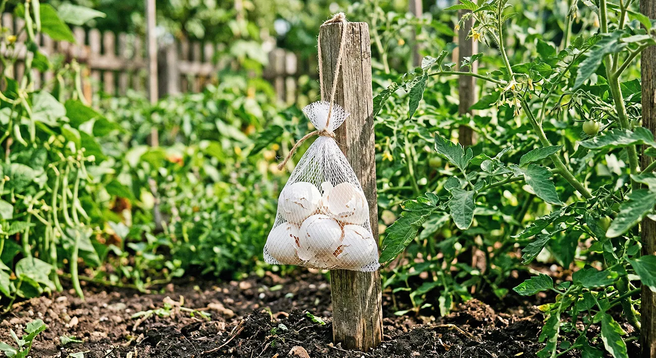 Jajčne lupine na vrtu