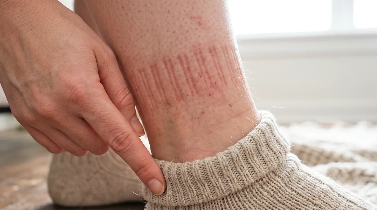 Kaj pomenijo črte na gležnjih od nogavic – Znak težav, ki ga mnogi spregledajo