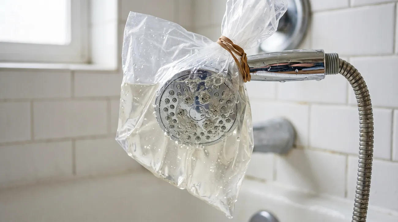 Kako očistiti glavo tuša – Preprost trik, ki deluje čez noč