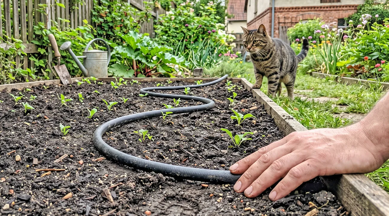 Kako pregnati mačke z vrta na (čim bolj) neškodljiv način