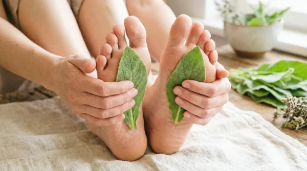 Polaganje listov lucnika na podplate Zakaj so nekoč polagali te liste na podplate? Pozabljen zeliščni trik