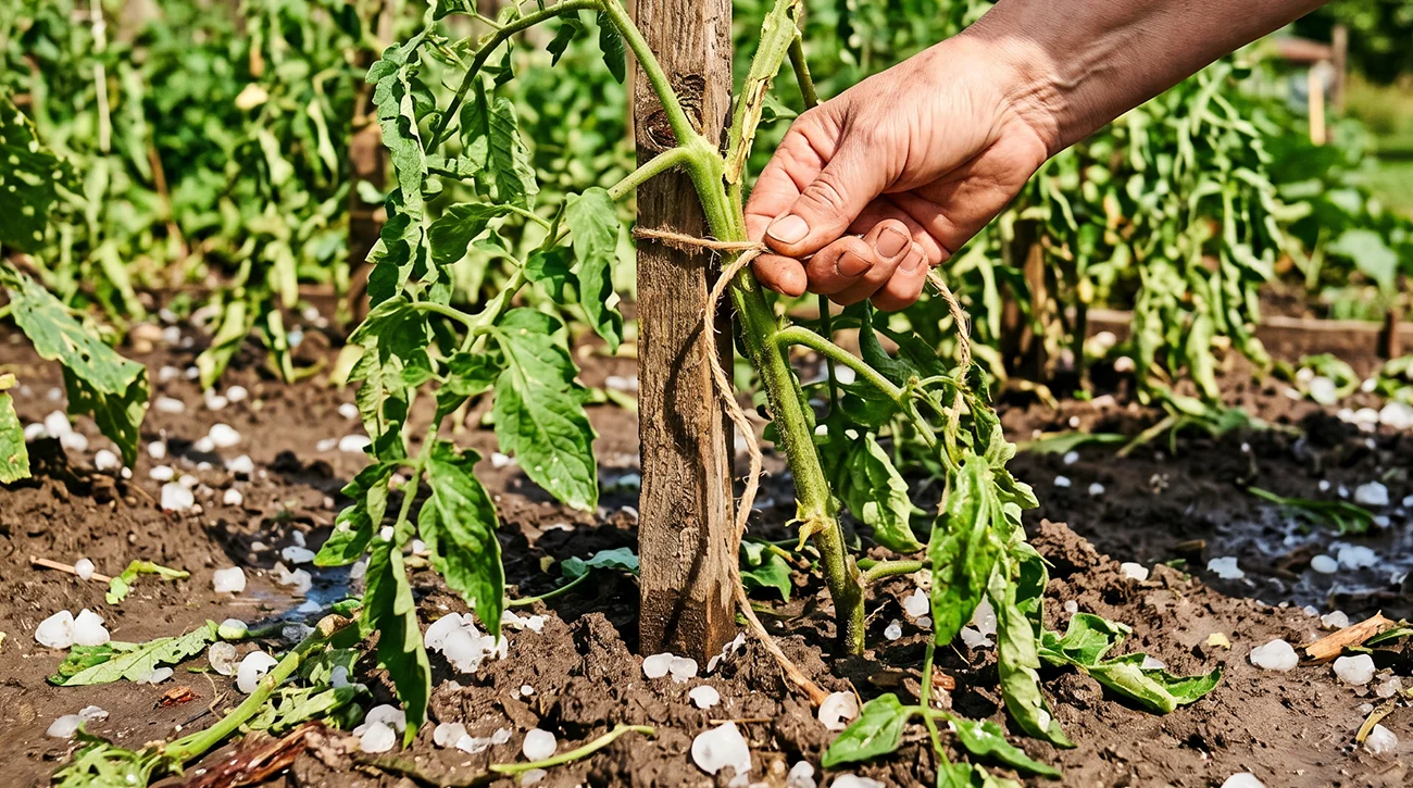 Kako pomagati vrtninam, da si opomorejo po toči in kdaj jih ne moremo rešiti