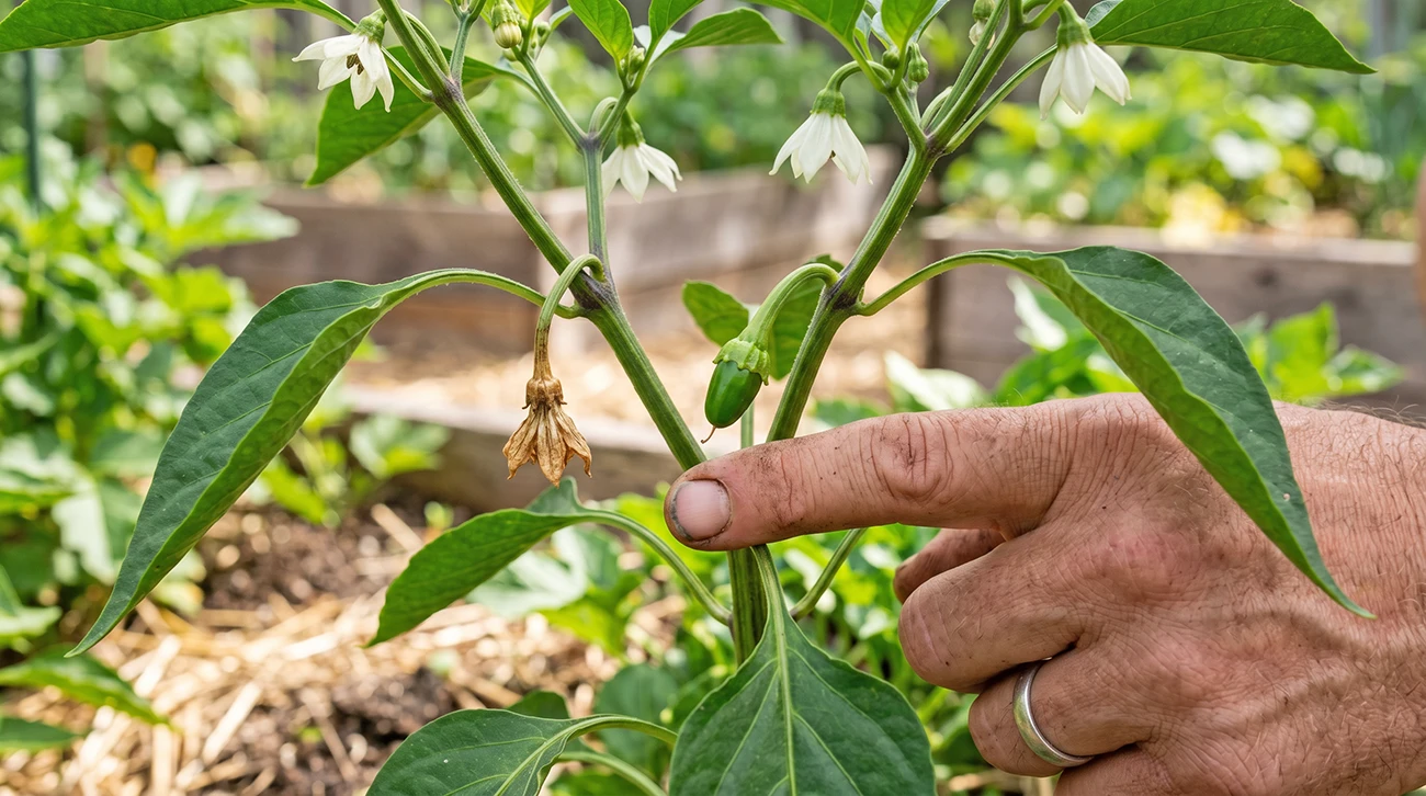 Paprika na vrtu cvetovi Paprika na vrtu cvetovi