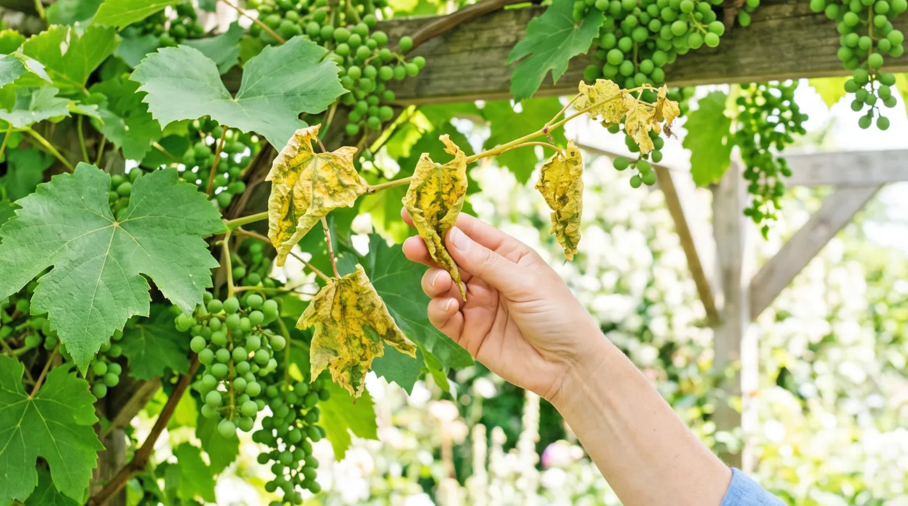 Listi trte rumenijo in se zvijajo? Julija preverite znake bolezni, ki je ni mogoče pozdraviti