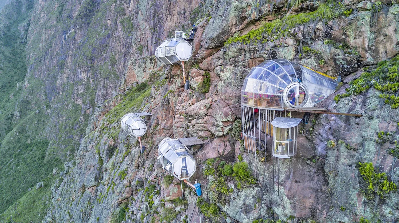 Hotel samo za pogumne: Do sobe 400 metrov nad dolino morate splezati po skali