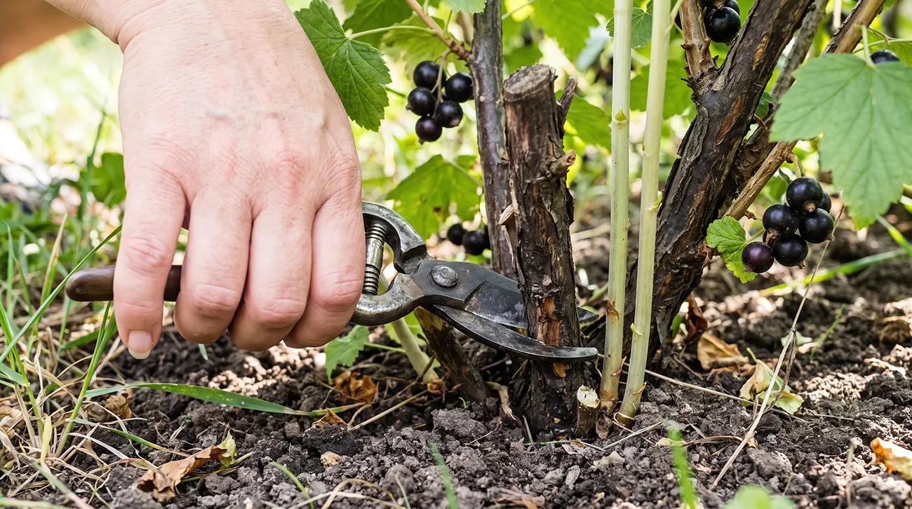 Obrezovanje ribeza avgusta: Črnega ne smete rezati enako kot rdečega